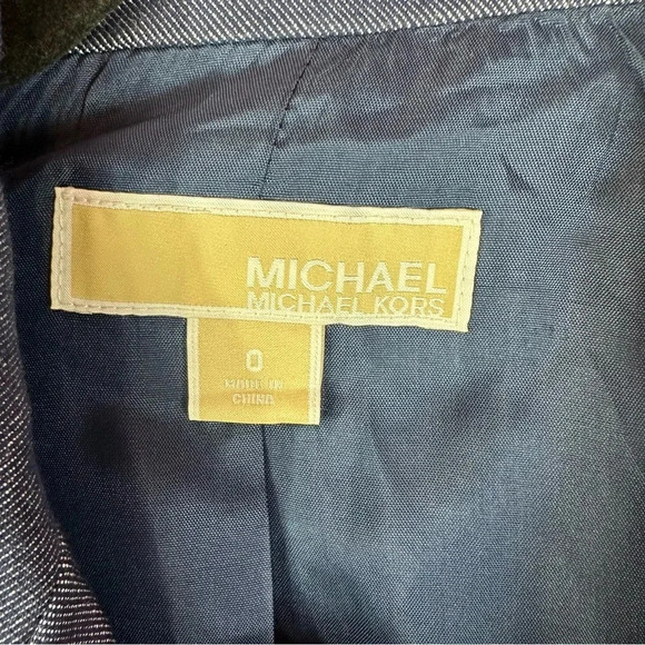 Michael Michael Kors cotton blend blazer size 0 gold toned details - Picture 3 of 11